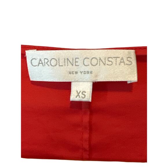 Caroline Constas Red Lena Wrap Ruffle High-Low Dress Size XS – $695 Retail - Picture 4 of 10